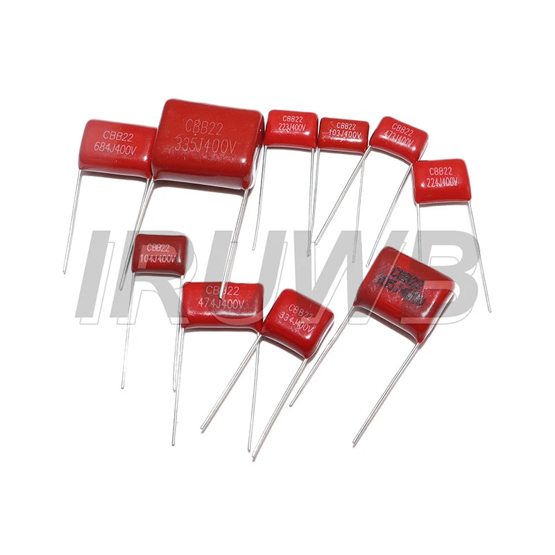 50PCS 400V 10NF-3.3UF 10values Metallized Polyester Film Capacitors KIT DIY CBB Capacitor Assortment Kit