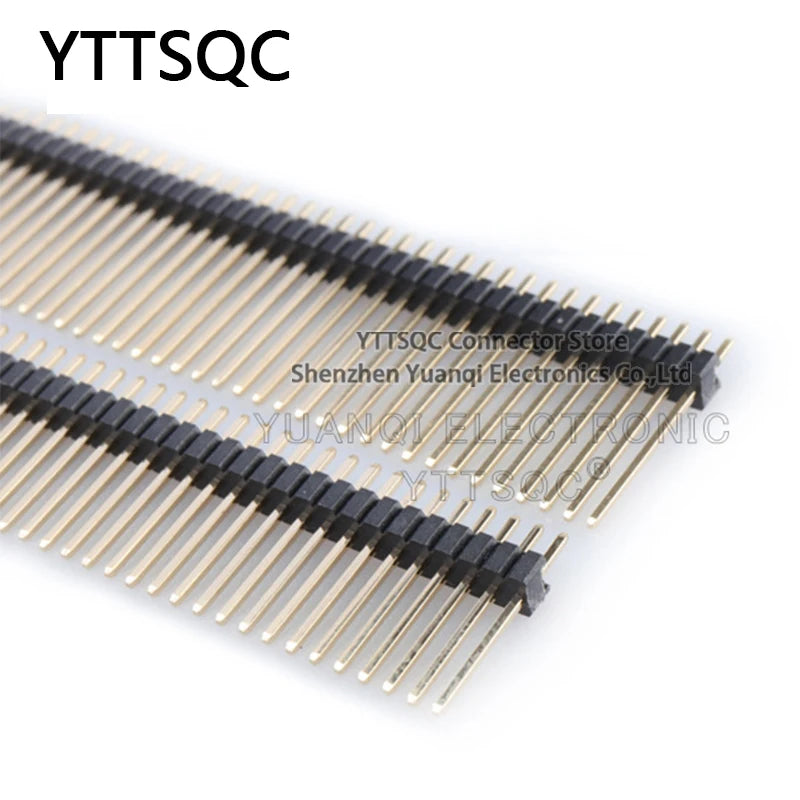 10pcs 1.27mm Long Pin L11/12/14mm 0.05" Straight Single/ Dual Row Gold PCB Male Pin Header Strip Jumper 1x40p 1x50p 2x50p