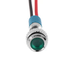 1Pc Dashboard With Wire Red Yellow Blue Green White 6mm 3V 5V 6V 9V 12V 24V 220V LED Metal Indicator Light Signal Lamp