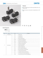 CNTD CM-1703 CM-1703K CM-1703N Micro Switch Limit Switch Travel Switch Self-Resetting Long Handle Roller Snap Action Electrical