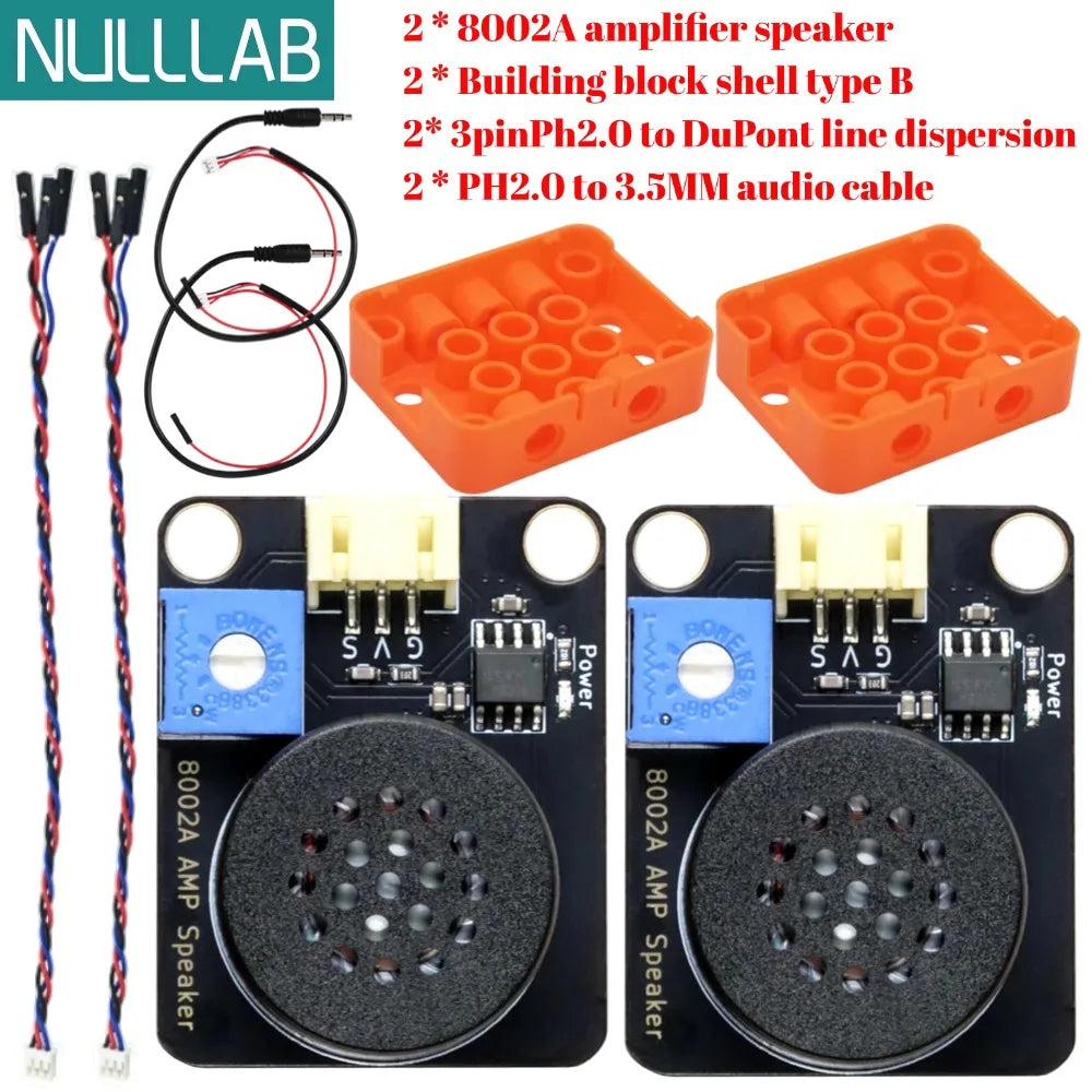8002A Audio Amplifier and Speaker Module,DAC Speaker, 3W Mono Class D Power Amp Board, 90dB SNR, Compatible with ESP32, Arduino
