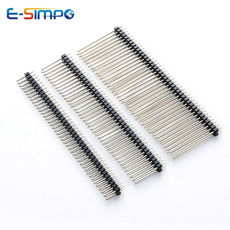 30pcs 2.54mm 2x40P Double Dual Row PCB Straight Rohs Gold L8.5-11-13-15-17-19-21-23-30-40mm Long Short Male Pin Header Connector