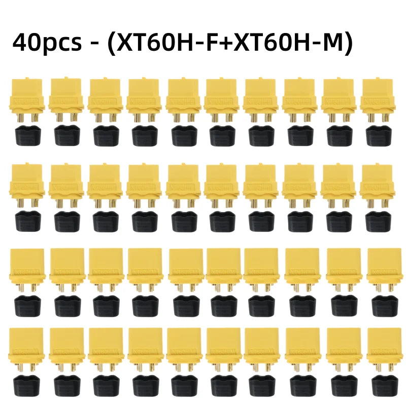 XT60H Connector Plug with Sheath Housing Female Male XT60 Bullet Adapters Connectors for RC Lipo Battery Car Drone Airplane