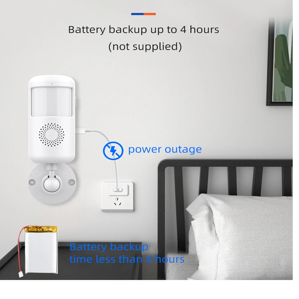 Taya Smart Home PIR Motion Sensor, Human Infrared Detector Alarm, Security, Smart Life, WIFI Connection, APP Viewing, Collaborat