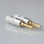 2/4/8/10/20/40pcs Banana Connector 4mm Speaker Banana Plugs 24K Copper Gold Plated 4mm Banana Jack Match with 4mm Binding Post