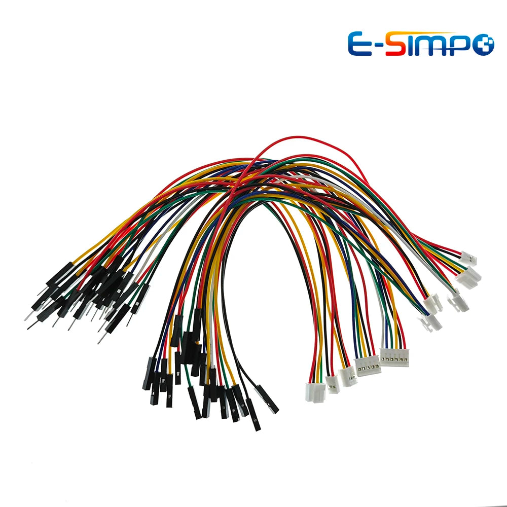 5Pcs HY2.0 to dupont Line Electronic Wire-2P/3P/4P/5P/6 Pin to 2.54mm Dupont-1P Male/Female 20/30cm Wire Connector Color Cable
