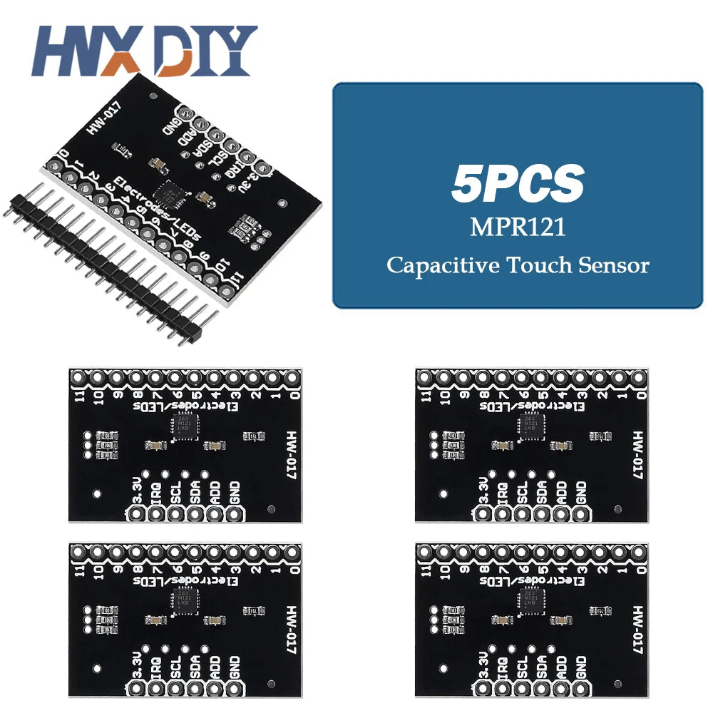 5/10PCS MPR121 Breakout V12 Capacitive Touch Sensor Controller Module I2C Interface Keyboard Development Board for Arduino