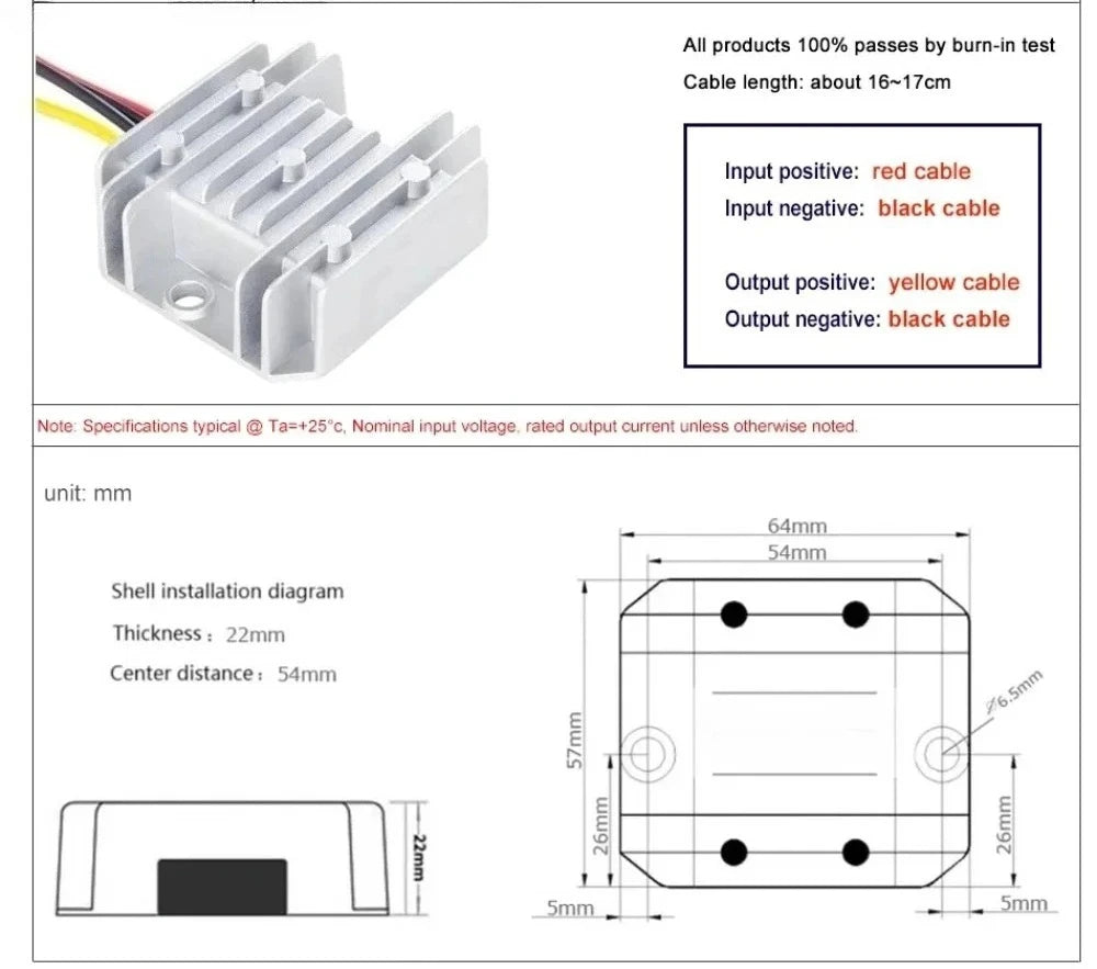 24V to 12V 5A 10A 20A DC Converter Step Down Stabilizer 24 Volt to 12 Volt Regulator Buck Module Voltage for Cars Newest Hot