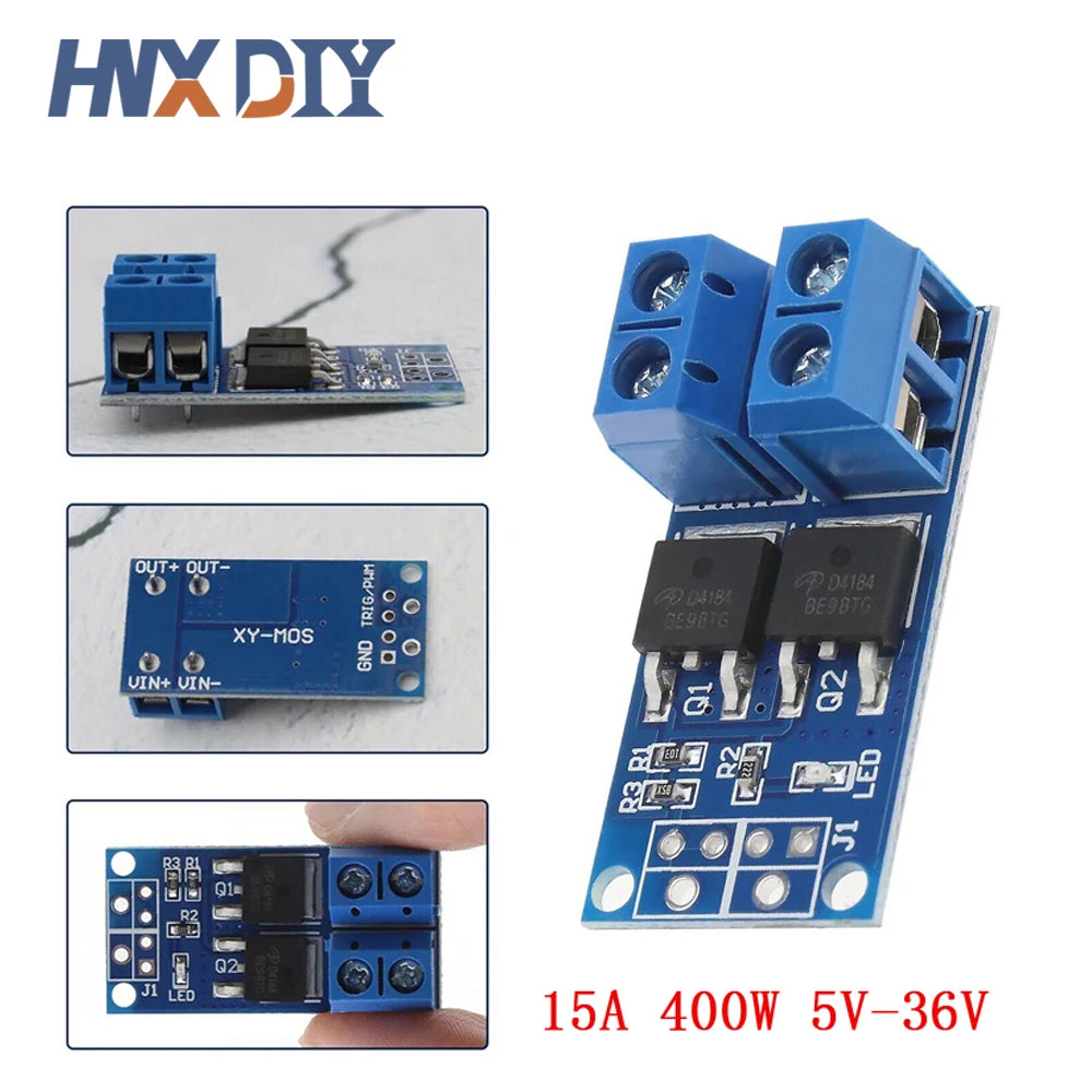 10pcs 15A 400W MOS FET Trigger Switch Drive Module PWM Regulator Control Panel for arduino DC 5V 12V 36V