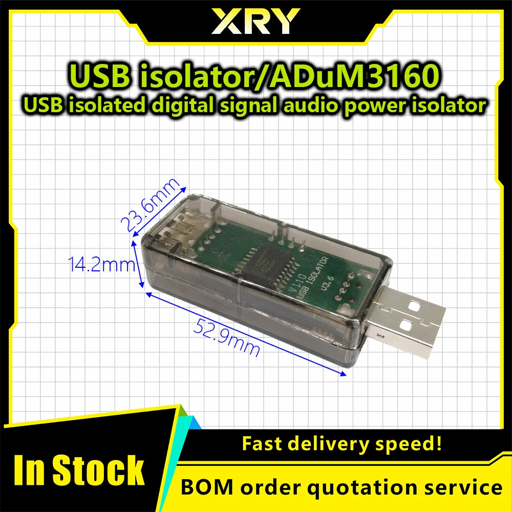 XRY USB to USB Isolated Digital Signal Audio Power Isolator ADUM3160