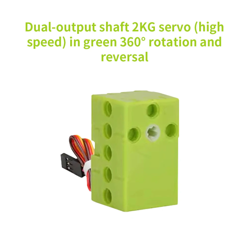 Programmable  2KG 360 Degree Servo&Motor Compatible With LEGO Building Blocks Projects Suitable Dual Output Shaft DIY Parts