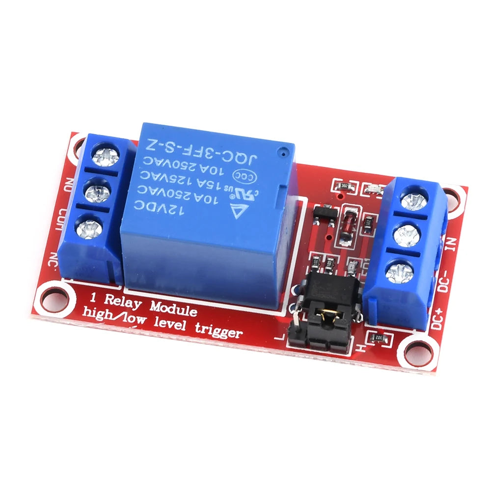 12V 1-channel relay module, using bidirectional optocoupler isolation, with strong driving capability and stable performance