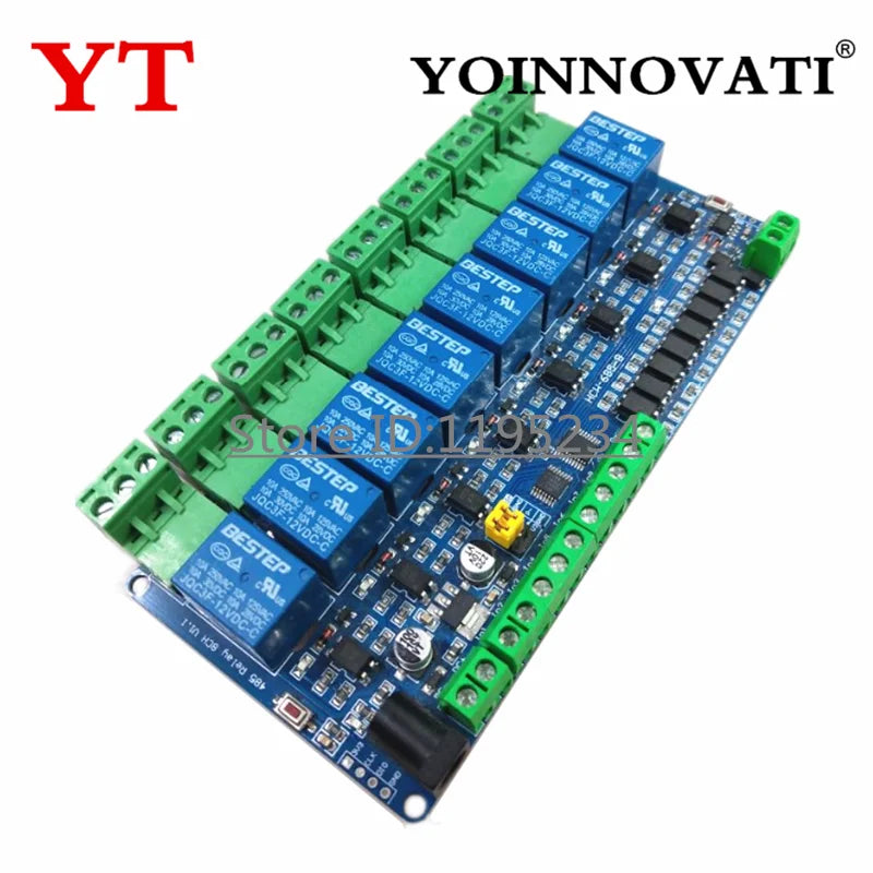 Modbus RTU 8 Channel Relay Module 485 TTL Communication 8-Channel Input Relay Module Relay Output Board Module