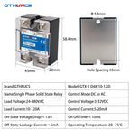 SSR 10A 25A 40A 60A 80A 100A 120A high quality Single Phase Solid State Relay DC Control AC 3-32V Control 220V 10DA 25DA 40DA