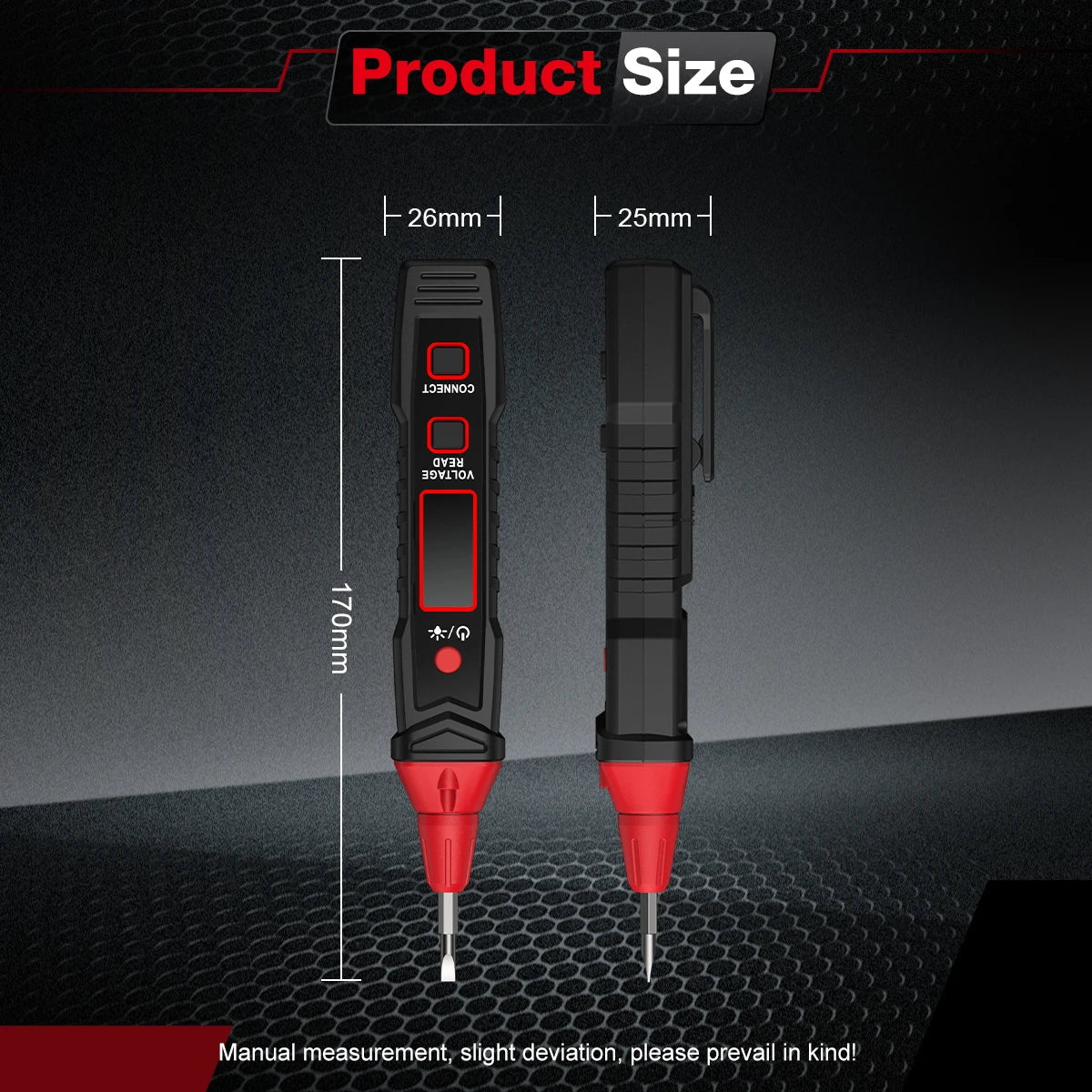 HABOTEST Digital Voltage Tester Pen HT91E+ LCD AC Voltage Detector 12-300V Live Neutral Wire Finder Flashlight  Electrical Tool