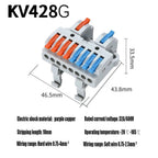 5/10 PCS Universal Wiring Cable Connectors Push-in Can Combined Butt Home Terminal Block Multiple In Multiple Out with Fixing