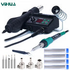 750W Soldering Station 2 IN 1 Soldering Iron Fast Heating Welding Kit LCD Hot Air Gun SMD PCB Repair Tools Mini Rework Station