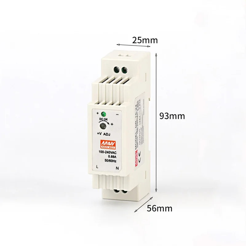DR-60W Output 5V 12V 15V24V DIN Rail Switching Power Supply 24V DC 220V to 12V Transformer 5V Module Power Supply Box