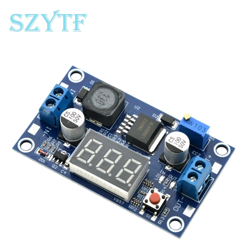 Upgraded XL6009 Boost Module 5-32V to 5-40V 4A with Digital Voltmeter & Calibration Function