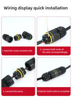 IP68 Waterproof Joint Wire Quick Connection Connector 2 3 4 Pin Solderless LED Lamp Electric Wiring Outdoor Rainproof Terminal