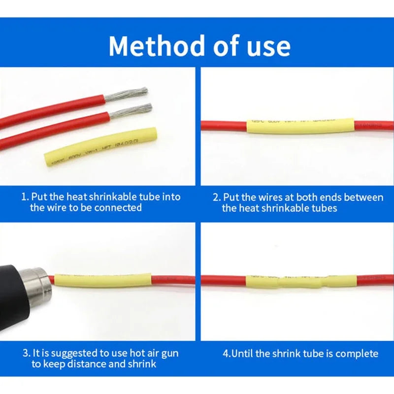1 Meter Dia 1 2 3 4 5 6 7 8 9 10 12 14 16 20 25 30 40 50 MM Heat Shrink Tube 2:1 Polyolefin Thermal Cable Sleeve Insulated