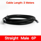 2Meters Waterproof M8 Sensor Connector, Male & Female 3/4/5/6/8 Pin, Integrated Injection Molding Industrial Cable Plug
