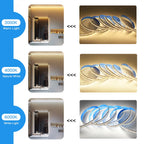 DC 12V 24V SMD 2835 240Leds/M LED Strip Waterproof IP65 IP21 Warm/Natural White Home Decor Flexible Ribbon Tape Light