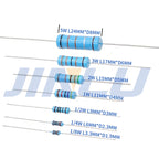 50pcs 1/2W Metal Film Resistor 2.4R 2K4 2K7 2.7R 3R 3K 24R 24K 27R 27K 30R 240R 270R 300Ohm 1% 0.5W Five-color Ring Resistance