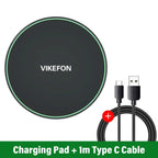 Wireless Charger For iPhone 17 16 15 14 13 Pro Max Induction Fast Charging Pad Dock Station For Samsung S25 S24 Xiaomi Huawei