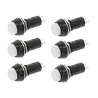6PCS PBS-11A PBS-11B 12mm self-locking / Self-reset Plastic Push Button Switch Latching Momentary Switchs 3A 250V AC 2PIN 6Color