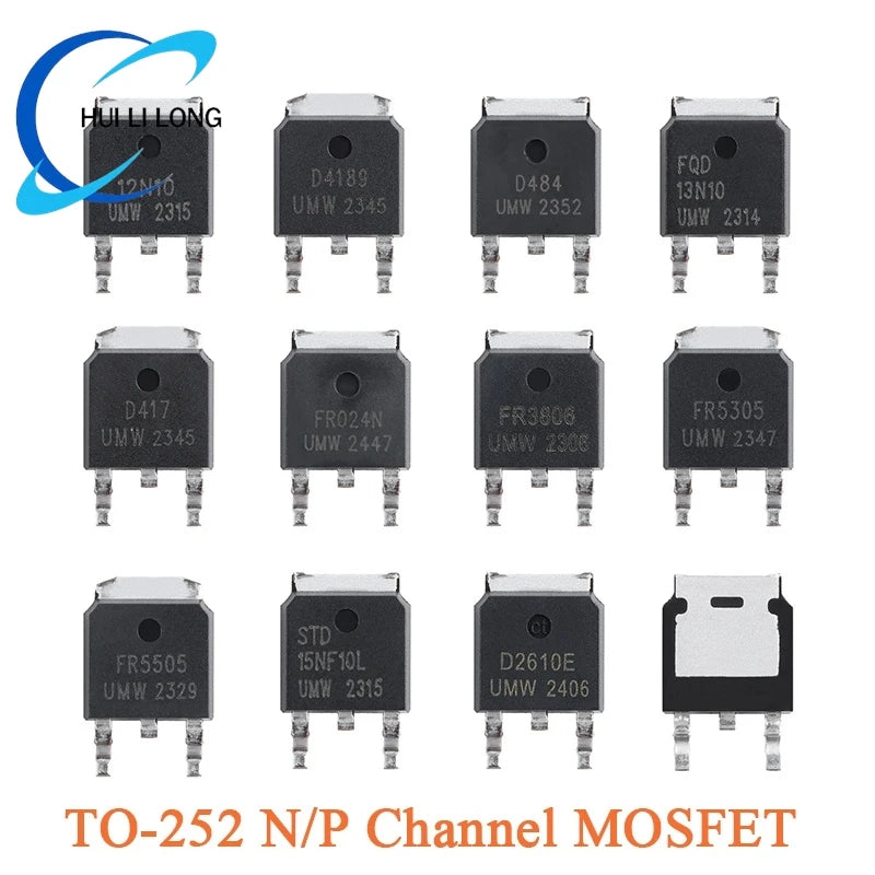 10PCS 100N03A 30N06 40N06 50N06 15N10 TO-252 30V/90A N-channel MOSFET Chip IRFR5305TR AOD4185 AOD403 20N06 12N10 IRLR8726TR