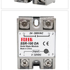 LCTC 1pcs Solid State Relay Single Phase Non-contact SSR DC To DC AC To AC DC To AC 24-380VAC 10A 25A 40A 50A 60A 80A 100A
