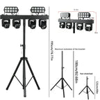 260W 4in1 RGBW LED Beam Wash Light Kit Set Tripod Stand Remote Control DMX512 For Disco DJ Wedding Party Club