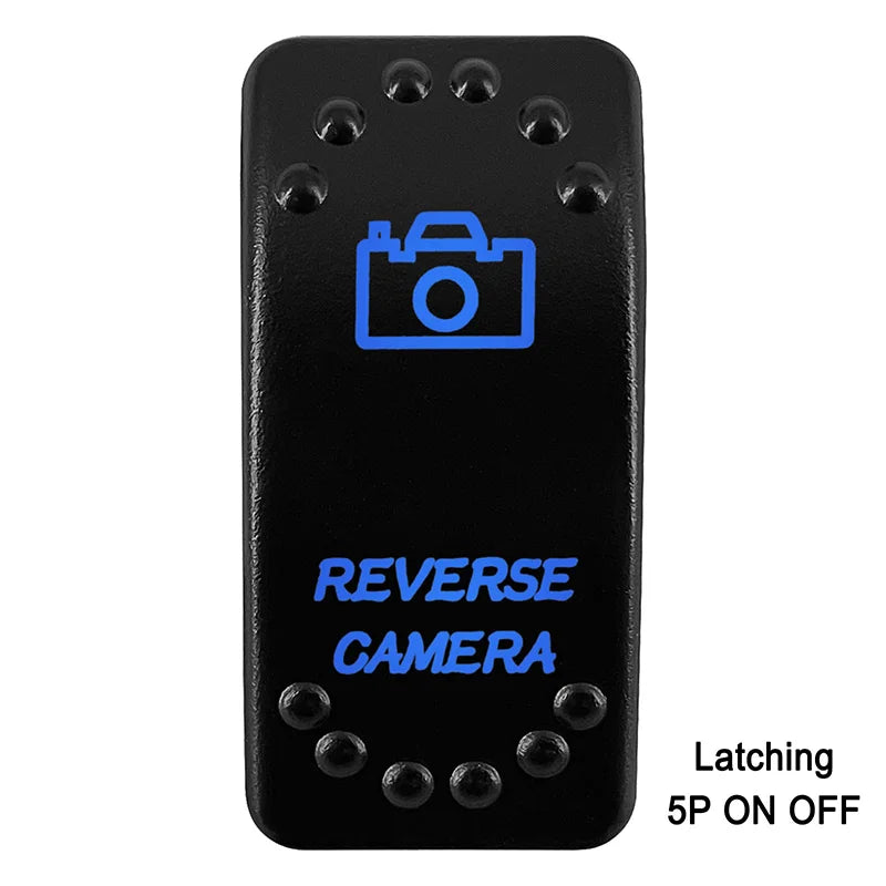Waterproof Rocker Switch with Blue LED | 12V/24V Latching & Momentary (SPST/ DPDT) | for Marine, UTV, ATV, RZR, Automotive