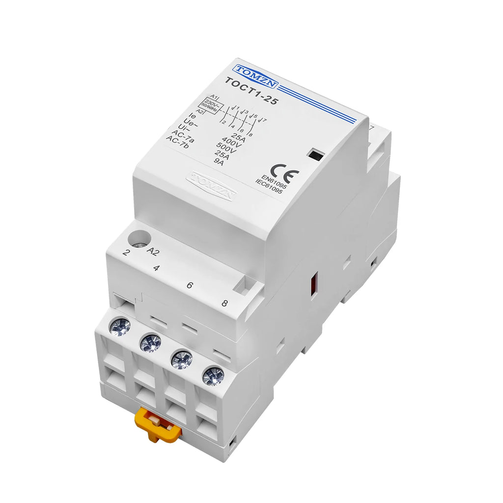 TOMZN TOCT1 4P 25A 4NO 4NC 2NC2NO 220V/230V 50/60Hz Din Rail Household AC Modular Contactor