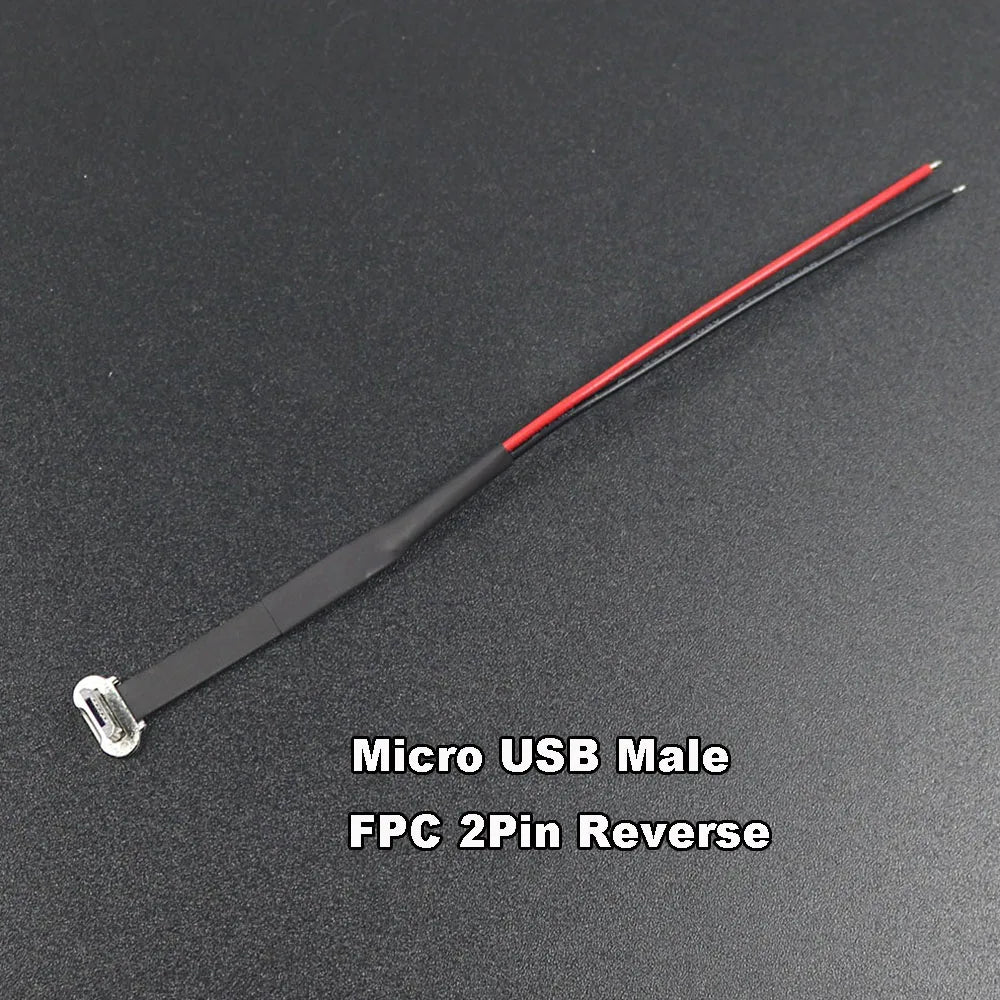 1pc USB C Type-C FPC 2pin3pin with Resistor R1 Soft Flat Cable Male Charging Cable Fast Charge Charging Wire Extention for Phone