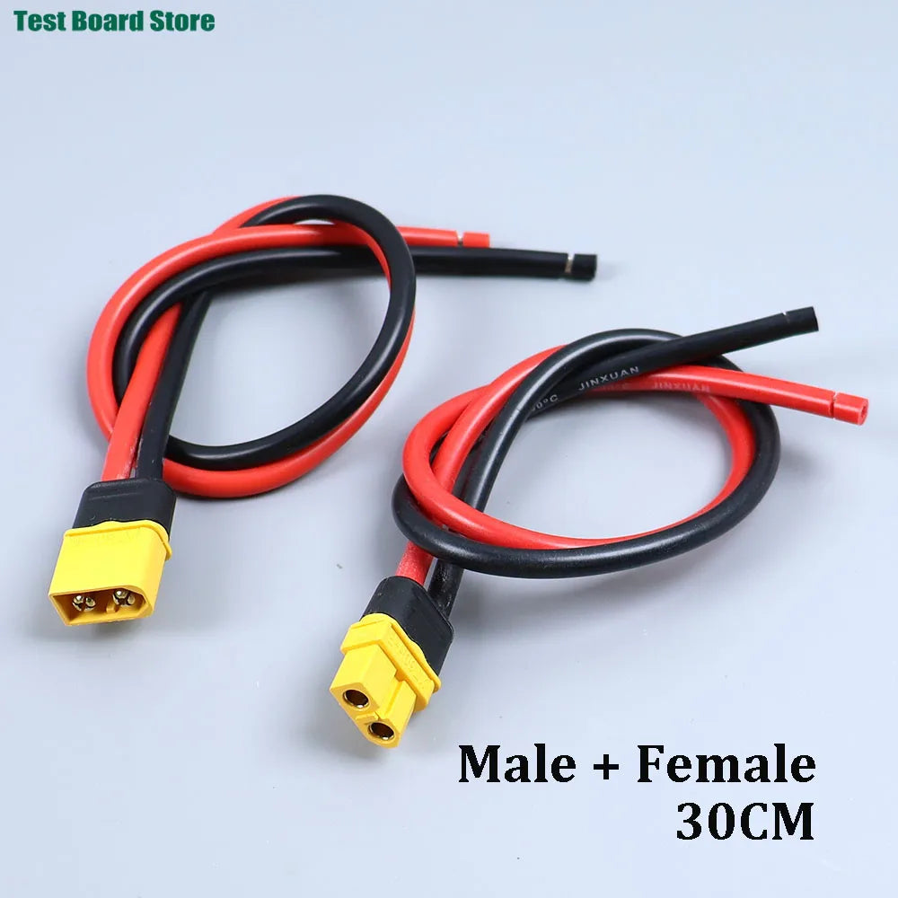 XT60 Male Female Conversion Plug Connection Cable With 12AWG Silicone Extension Lead Wire for RC Lipo Battery FPV Drone