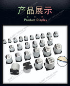 10Pcs SMD Aluminum Electrolytic Capacitor 6.3V 10V 16V 25V 35V 50V 100V 400V  2.2UF 4.7UF 10 22 33 47 100 220 330 470 680 1000UF