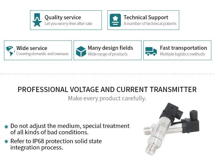 Water Oil Fuel Gas Air Pressure Transmitter G1/2 G1/4 12-36V 4-20mA RS485 0-600bar Stainless Steel Pressure Transducer Sensor