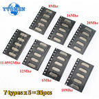 35-200pcs Crystal Oscillator Electronic Kit HC-49S DIP/SMD Ceramic Quartz Resonator Hc-49 Set 4Mhz 6Mhz 8Mhz 12Mhz 16Mhz 20Mhz