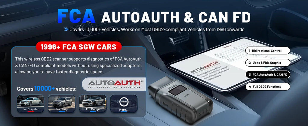 XTOOL Anyscan A30M Bluetooth OBD2 Scanner Car Diagnostic Tools 26+ Reset Service Code Reader CANFD Protocol Lifetime Free Update