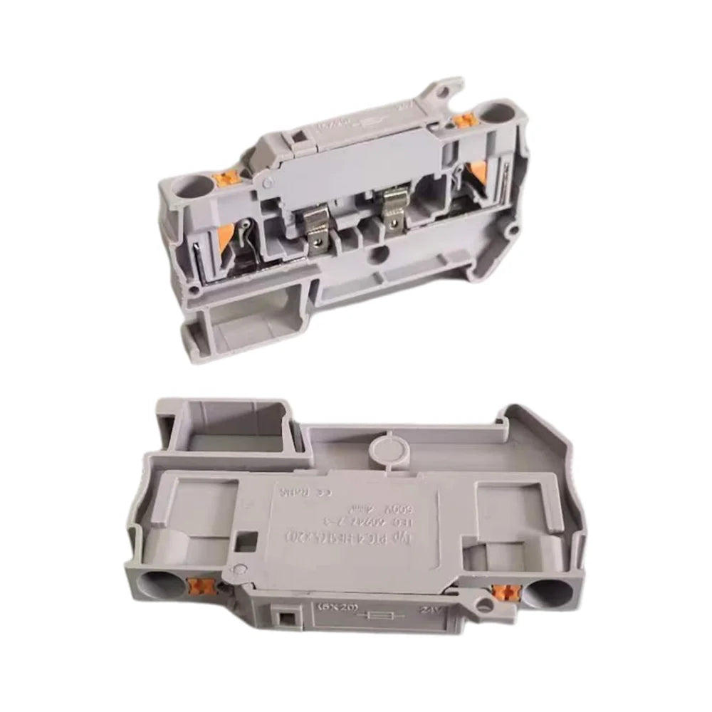 10Pcs DIN Rail Fush Terminal Block PTC 4-HESI Disconnect Lever Push-in Connector Mount Terminal Block for Electrical Enginee
