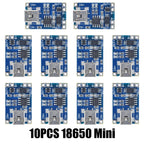 10PCS Micro/TYPE-C/MINI USB 5V 1A 18650 TP4056 Lithium Battery Charger Module Charging Board With Protection Dual Functions XCW