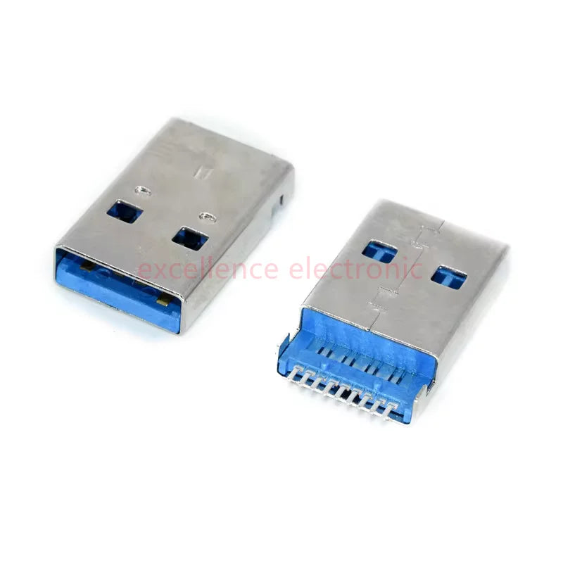 5Pcs USB Connectors 3.0 A Type Female AF Type 90 Degree Side Insertion 180 Degree High Speed Interface MICRO Connector