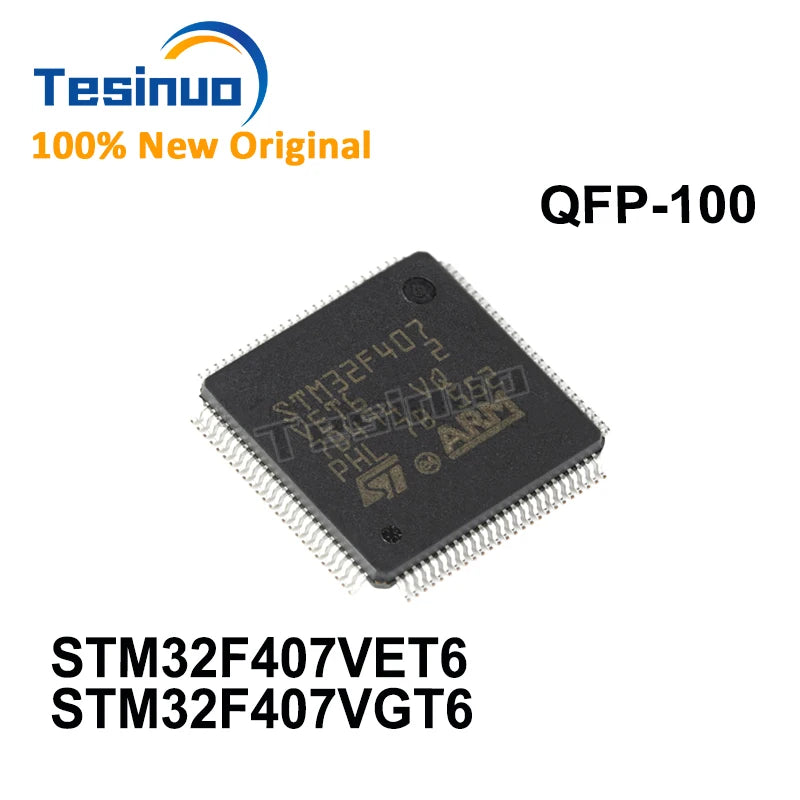 1PCS STM32F407VET6 STM32F407VGT6 ARM Cortex-M4 MCU 32Bit Microcontroller LQFP-100 New Original IC In Stock Fast Shipping