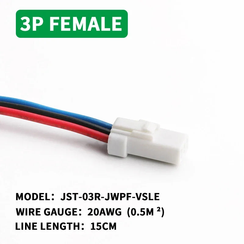 5/20/100sets Waterproof JST JWPF Connector 2p/3p/4p/6p/8p Plug Socket 20awg/0.5m ² Wire Harness 02t/02r/03t/03r With 15CM Wire