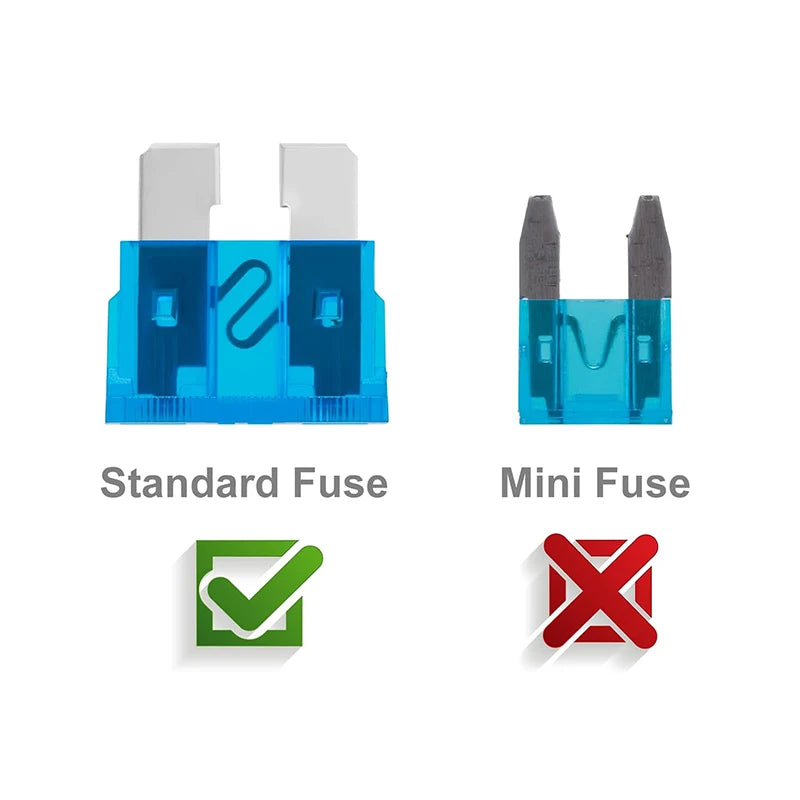 100pcs Car Fuse Assortment Kit Profile Middle Size Blade Type Fuse Auto Car Truck 2-35A Fuse with Box Clip
