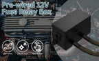 DaierTek 12V Fuse Relay Box Pre-Wired Fuse and Relay Box with 4 Relay 12 Way ATC/ATO Fuses Sealed 12V Relay Fuse Box for Car