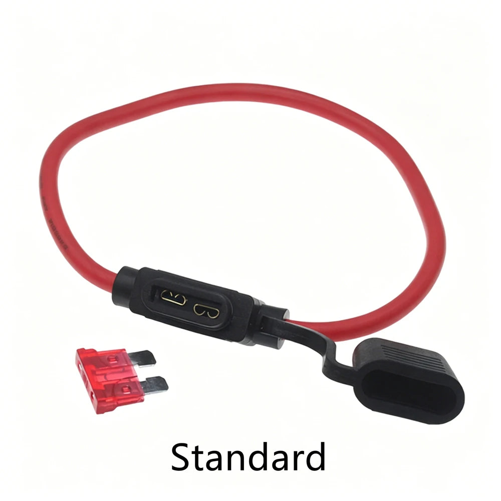 32V Waterproof Automotive Blade Fuse Holder Assorted Mini Standard Micro Auto Fuse 3A-40A 12-18AWG Wire Fuse Socket Kit