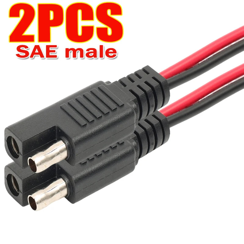 1-5PCS High-quality SAE Female and Male Power Extension Plug Cables Solar Cell Quick Disconnect Wiring Copper Harnesses